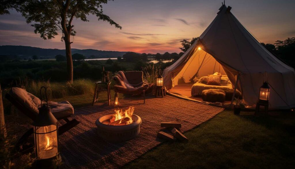 luxury glamping tents